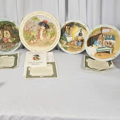 The Tale Of Peter Rabbit 1990s Collectible Musicbox Plates In 3D