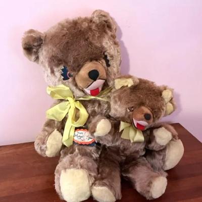 Vintage Snuggly Midget Zoo Teddy Bear Pair – Original Tags