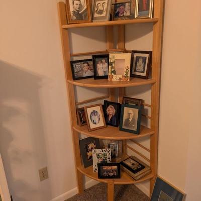 Sale Photo Thumbnail #33: corner shelf with picture frames