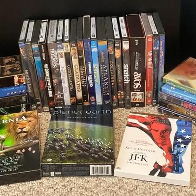 Collection of DVD Movies and Video Cassettes Featuring Troy, Meet Joe Black, Gladiator & More