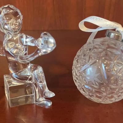 Waterford Crystal Cherub Figurine & 2000 Times Square Ornament