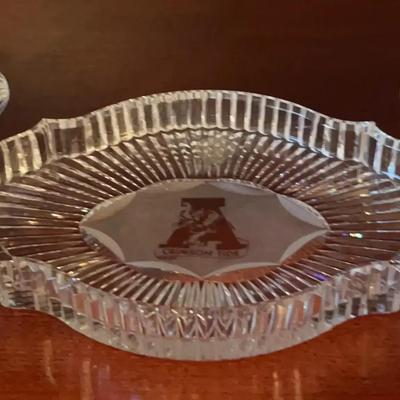 Waterford Crystal Championship Footballs & Alabama Tray