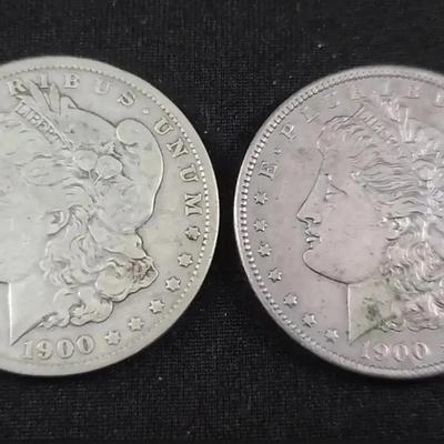 1900-O Morgan Silver Dollars Featuring Liberty & Eagle Designs