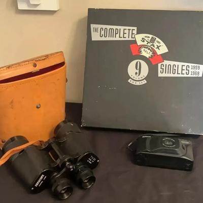 STAX Volt Box Set, Nikon Vintage Camera & Sunscope Binoculars