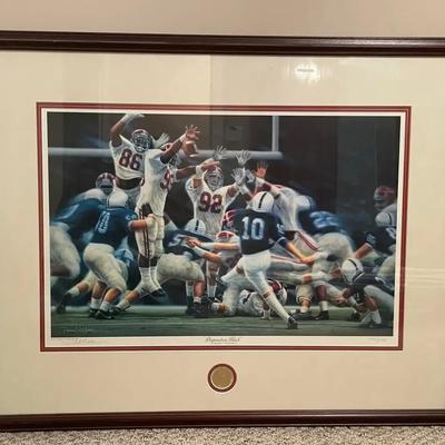 Daniel A. Moore "Desperation Block" Signed Limited Edition Alabama Football Print 2092/2500