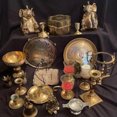 Brass Figures, Candle Holders & Decorative Containers