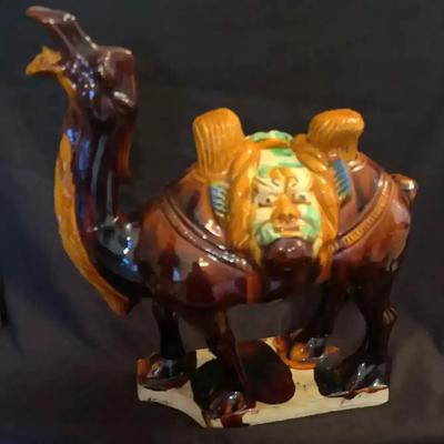 Painted Ceramic Decorative Camel