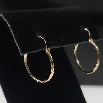 14K Gold Hoop Earrings 
