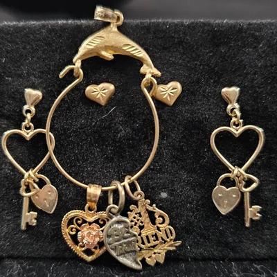 14K Gold Heart-Themed Jewelry 