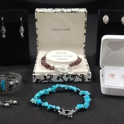 .925 Bracelets And Earrings 