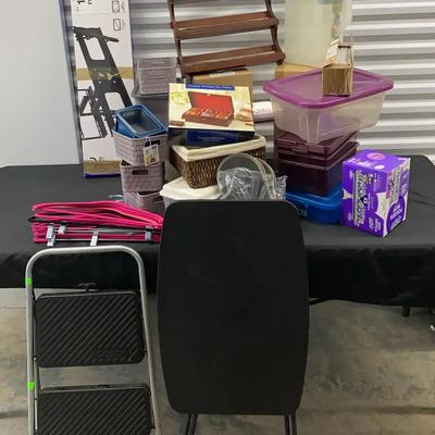 Household Organization Collection with TV Mount, Cosco Ladder & Folding Table