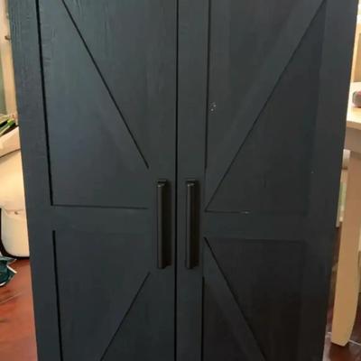 Dongguan Lingmu Dark Gray Storage Cabinet with Shelving