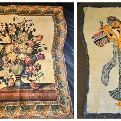 Breugels Vase Belgian Tapestry & Batik Hanging Art