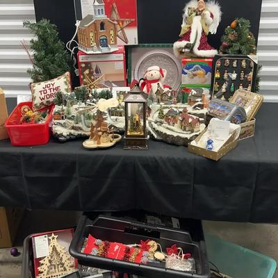 Christmas Ornaments, Villages & Holiday Décor — Fiberoptic & Wooden Pieces Included (Untested)