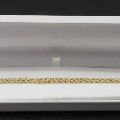 10K Gold Bracelet – 7" Length, Approx. 2.95 Grams