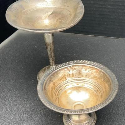 Weighted Sterling Silver Bowls — Approx. 6" & 3" Tall