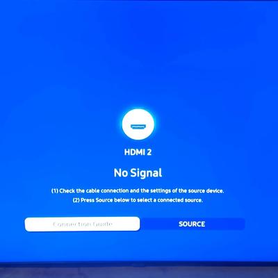 Samsung 75" Smart TV – Powers On, No Remote, Minor Line on Screen