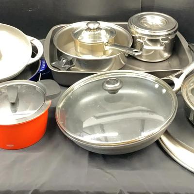 Cookware Collection Featuring T-Fal, Staub, Calphalon, Stainless Steel & More