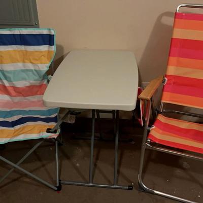 Folding Chairs & Collapsible Table Set