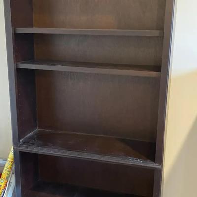 Wood Bookcase with Adjustable Shelves