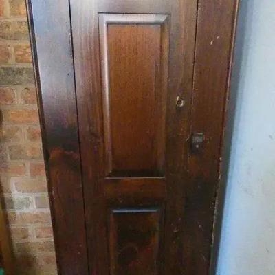Vintage Tall Pine Cabinet 