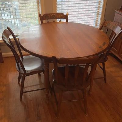 Hitchcock Cherry Dining Table & Chair Set (5)