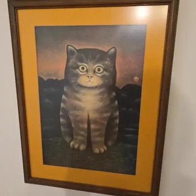 Cat Print By Martin Leman 