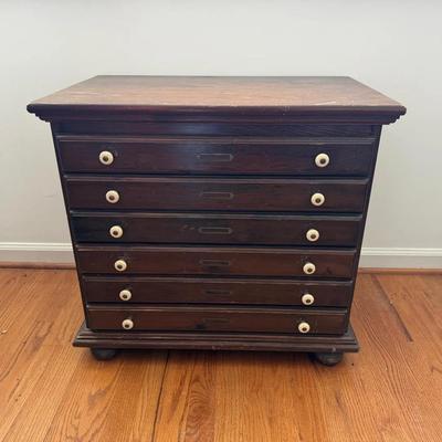 Vintage Pine Map Drawer