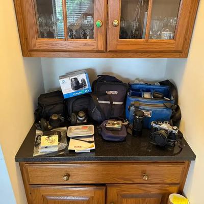 Camera Lot With Bags 