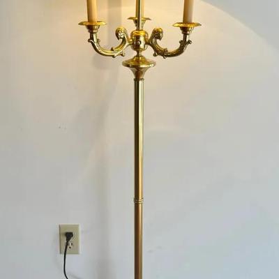Large French "Bouillotte" Floor Lamp