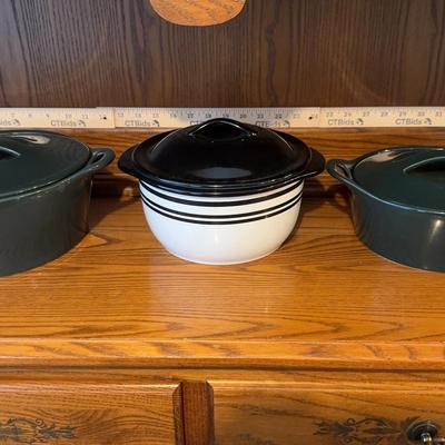 Vintage CorningWare and Corelle Stoneware Casserole Dishes W/ Lids