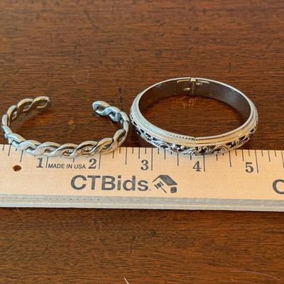 Two Vintage Silver Bracelets