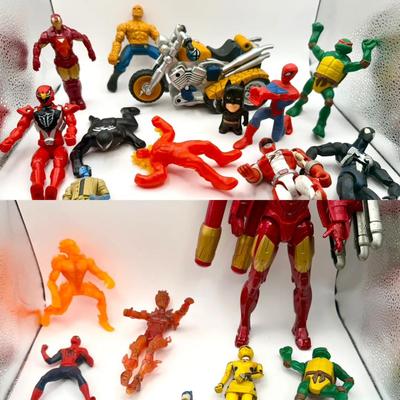 Action Figures ft. Power Rangers, Iron Man, Marvel Legends, DC Comics Batman
