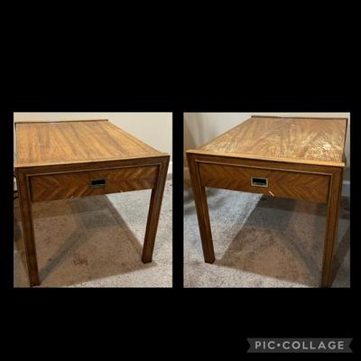 Thomasville Mid Century Style End Table Pair
