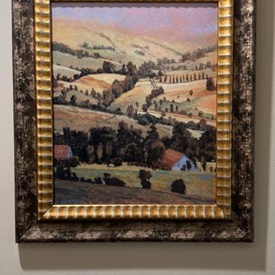 Framed And Signed Print By Kent Lovelace, “La Vigere”