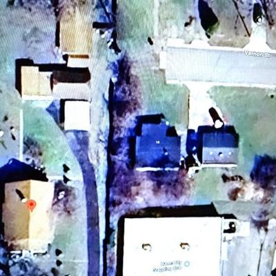 Aerial view of the back of the property