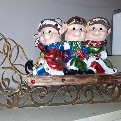 Elves on sleigh