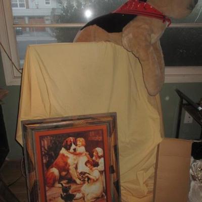 Retired full size plush German Shepard from FAO Scwartz toy store- Dog portraits/accessories 