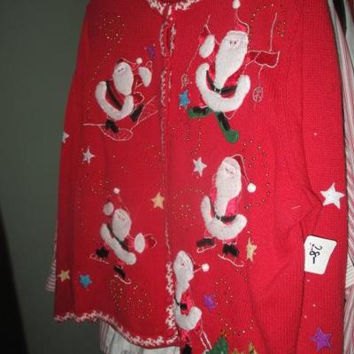 Designer and outstanding (not TJ MAX quality) holiday sweaters & clothing- all clothing 50% off 