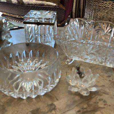 Glass and Crystal Serving Bowls, Jam Jar With Lid