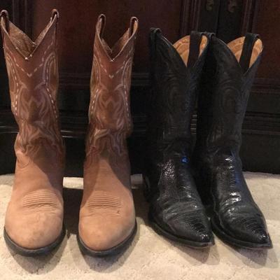 Cuadra and Tony Lama Men’s Cowboy Boots, Pair - Size 8 1/2