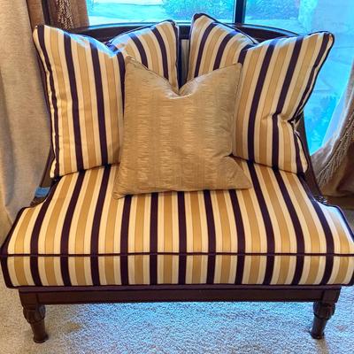 Chair-and-Half Armless Lounge Chair and 3 Pillows - 43” W