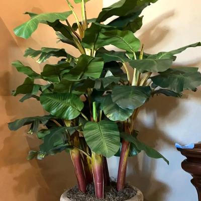 Faux Banana Plant in Pot