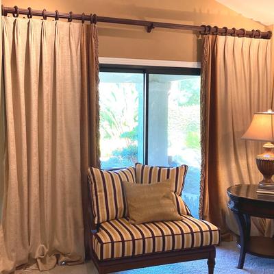95” Custom Chenille Curtains With Wall Mounted Rod (2nd)