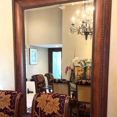 Oversized Venetian-Renaissance-Style Mirror - Wood Frame - Antique Reproduction 