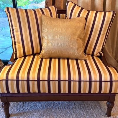 Chair-and-Half Armless Lounge Chair and 3 Pillows - 43” W