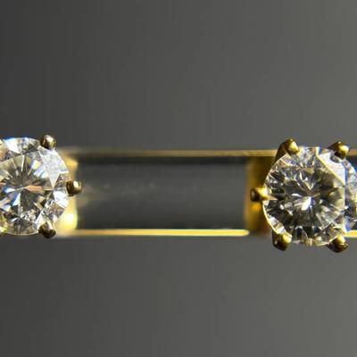 14K Gold .50 Carat Diamond Stud Earrings