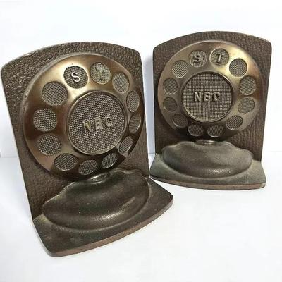 Vintage NBC Microphone Bookends 