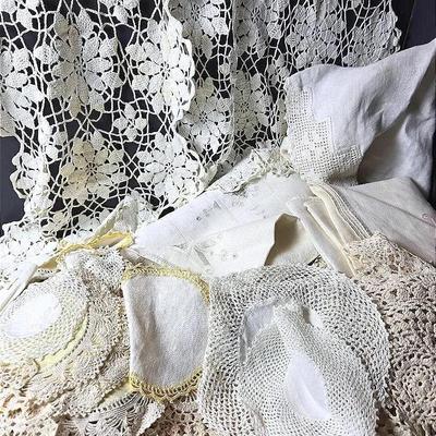 Vintage Lace & More Household Linens