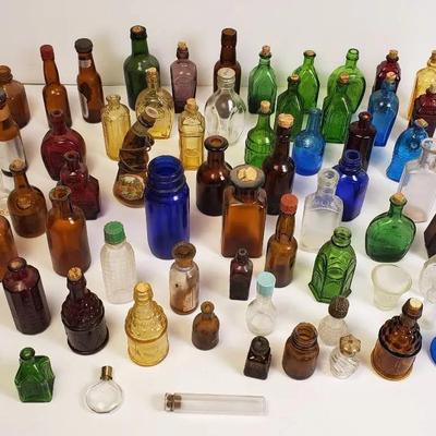Vintage Miniature & Small Glass Bottles 1-3"